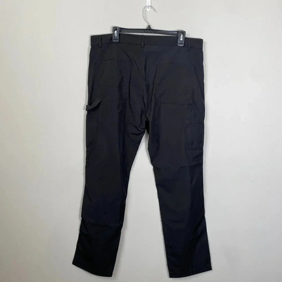 NWT Mennace Shop Flat Front Cargo Straight Leg Pants Men's Size 36 Black Utility - Picture 3 of 15